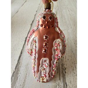 Whitehurst Germany gingerbread man glass ornament Xmas tree